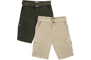 X RAY Raw X Boys Cargo Shorts 8-18 | 100% Cotton Belted Twill Boys, Teen and Youth Cargo Short |