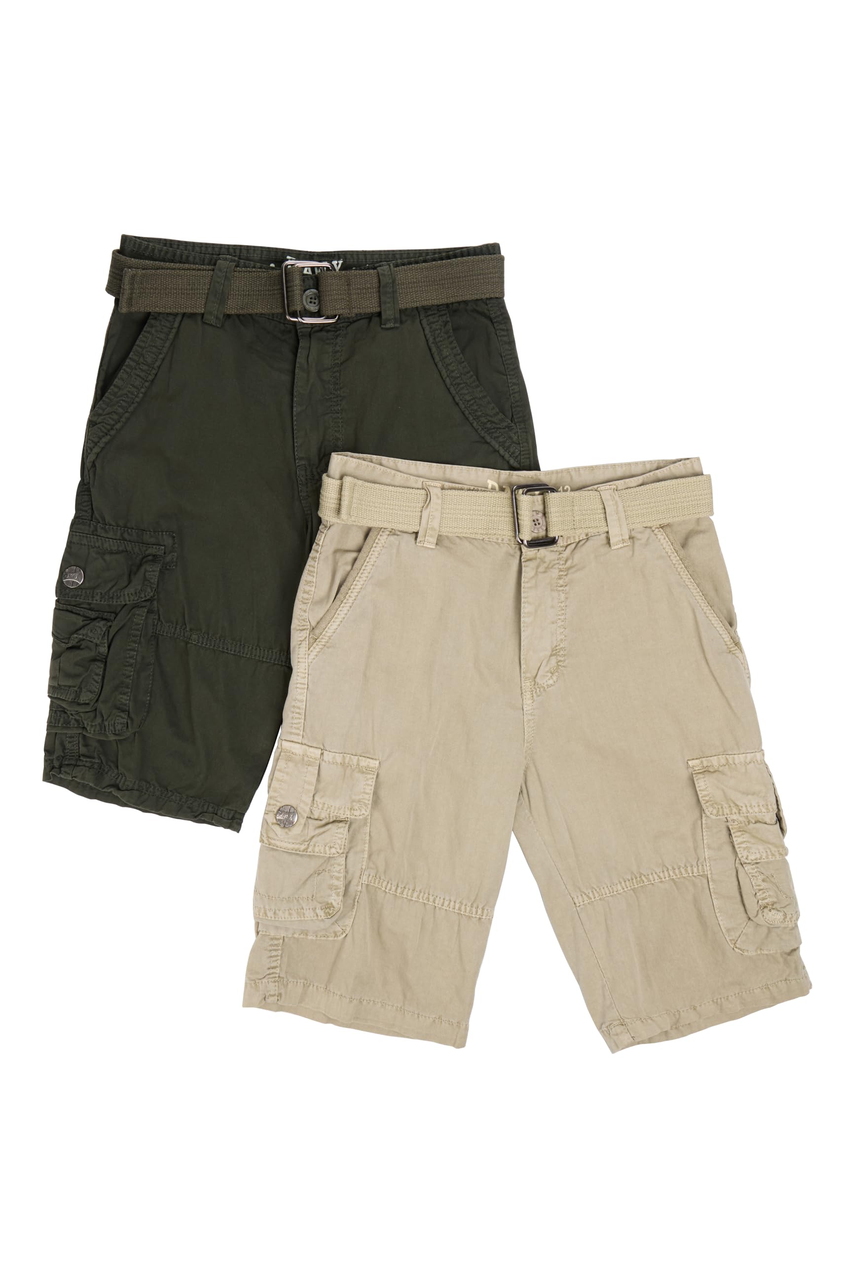 Raw X Boys Cargo Shorts 8-18 | 100% Cotton Belted