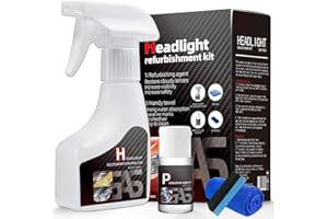 TIEDXIOY Car Headlight Restoration Polishing Kits Headlamp Repair Kits Car Light Polisher Cleaning Kits Ceramic Coating Spray Shiny Stuff Headlight Cleaner-6.3Fl.Oz