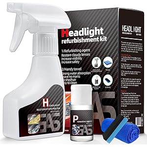 TIEDXIOY Car Headlight Restoration Polishing Kits Headlamp Repair Kits Car Light Polisher Cleaning K...