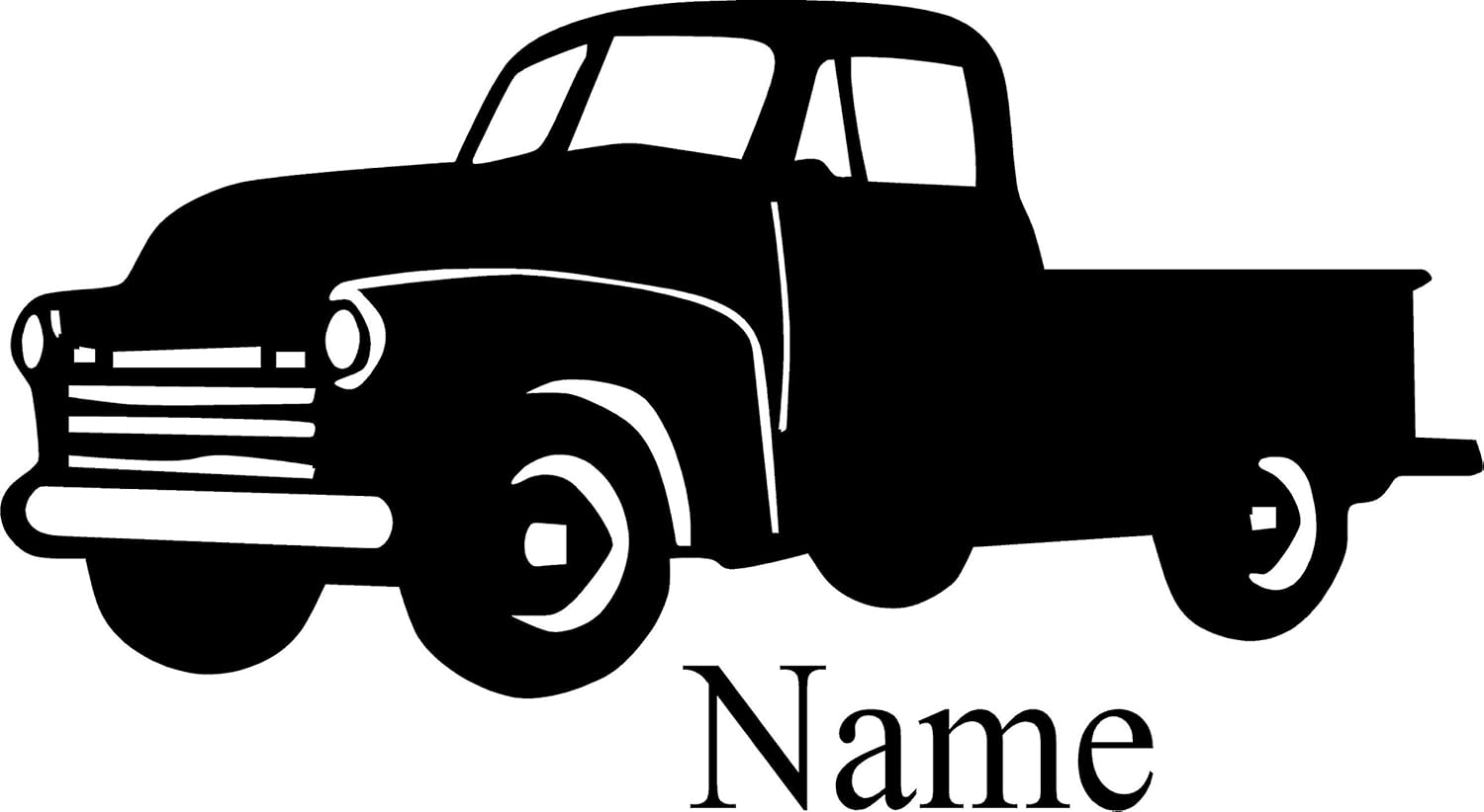 CreativeSignsnDesigns Truck Silhouette with Childs Name Vinyl Decal