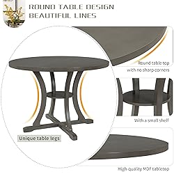 Harper & Bright Designs 5-Piece Round Dining Table