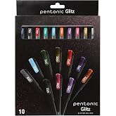 Pentonic Glitter Gel Pens, 10 Count, 10 Assorted Colors, 1.0 mm Bold Point, Smooth Writing For Journaling, Notetaking &amp; Art Projects (1002365)