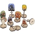 Monster Standees and Flying Stand Bases with Health Tracker and Status Token Slots Set of 30 Wooden Upgrade Accessories for Gloomhaven and Frosthaven