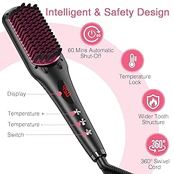 Enhanced Ceramic Hair Straightener Brush by