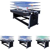 RACK Triad 7-Foot 3-in-1 Multi-Game Swivel Table - Billiards/Pool, Table Tennis &amp; Air Hockey