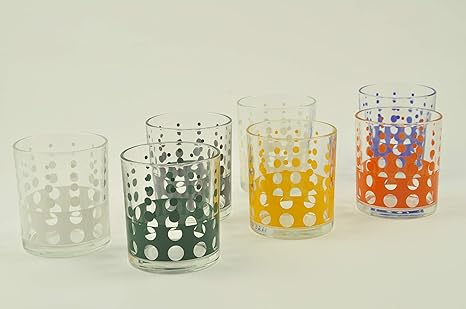 Amazon イタリアンデコ B 1977 6ピース リタ ゴッシア ウォーターグラス カラー レインボー Italian Decor 食器 グラス カトラリー 通販