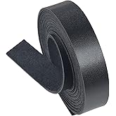 Picheng Leather Strap Black 1 Inch Wide 100 Inches Long Leather Strip,2.6mm Thick Soft Straps for Crafts,Belt Strips,Hobby Workshop (Black)
