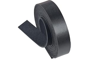 Picheng Leather Strap Black 1 Inch Wide 100 Inches Long Leather Strip,2.6mm Thick Soft Leather Straps for Crafts,Leather Belt Strips,Hobby Workshop (Black)