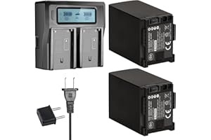 BM 2 BP-828 Batteries and Deluxe Dual Bay Battery Charger for Canon VIXIA HF G40/G50/G60/G70, XA40/XA45/XA50/XA55/XA60/XA65/X