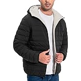 Pioneer Camp Men's Winter Puffer Jacket Sherpa Lined Hooded Water Resistant Midweight Warm Insulated Quilted Down Coat Parka