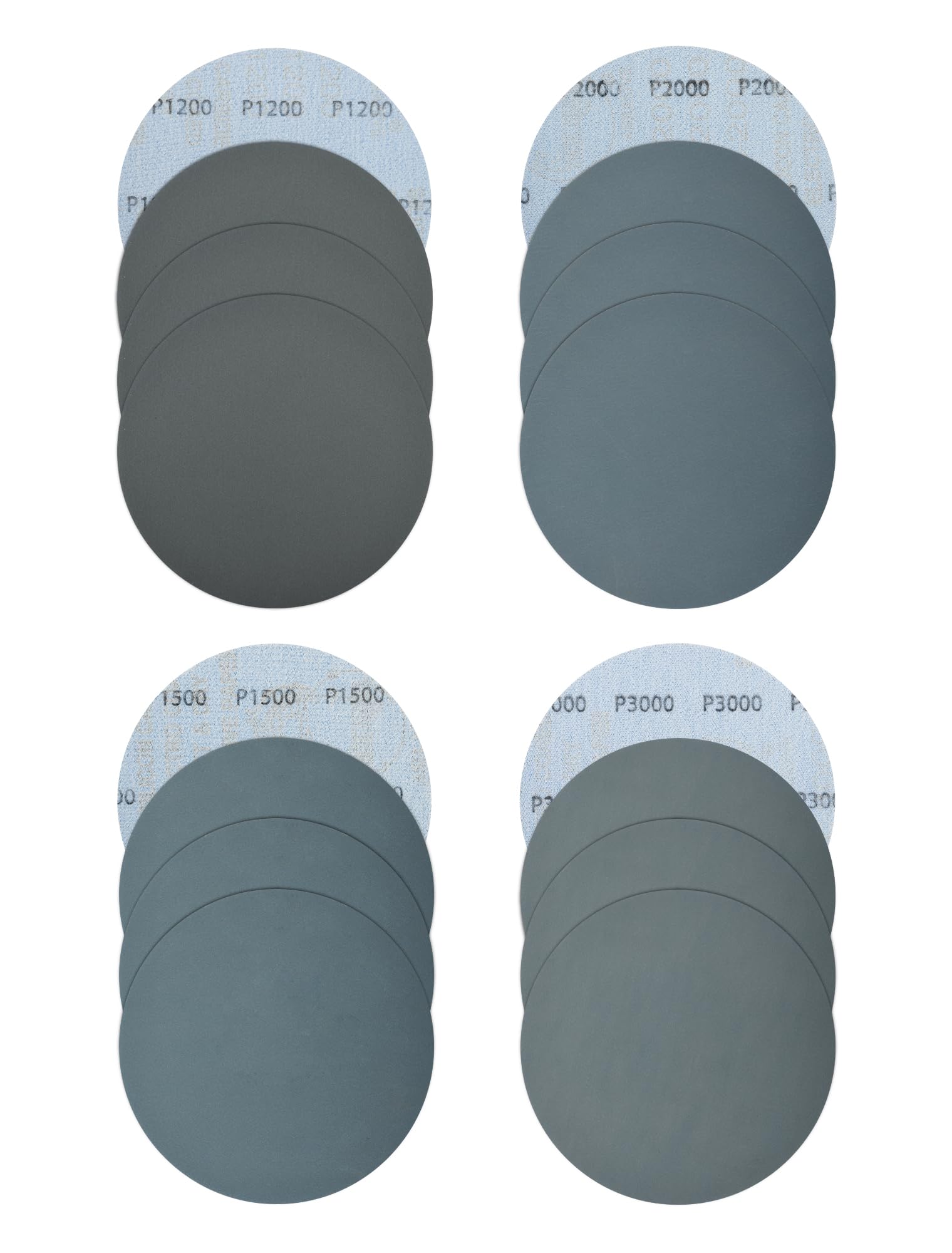 125mm Hook and Loop Sanding Disc, 40Pcs Wet/Dry Sanding Pad Assorted 1200/1500/2000/3000 Grit, 5Inch Silicon Carbide Flocking Sandpaper for Car Metal Mirror Jewelry Polishing