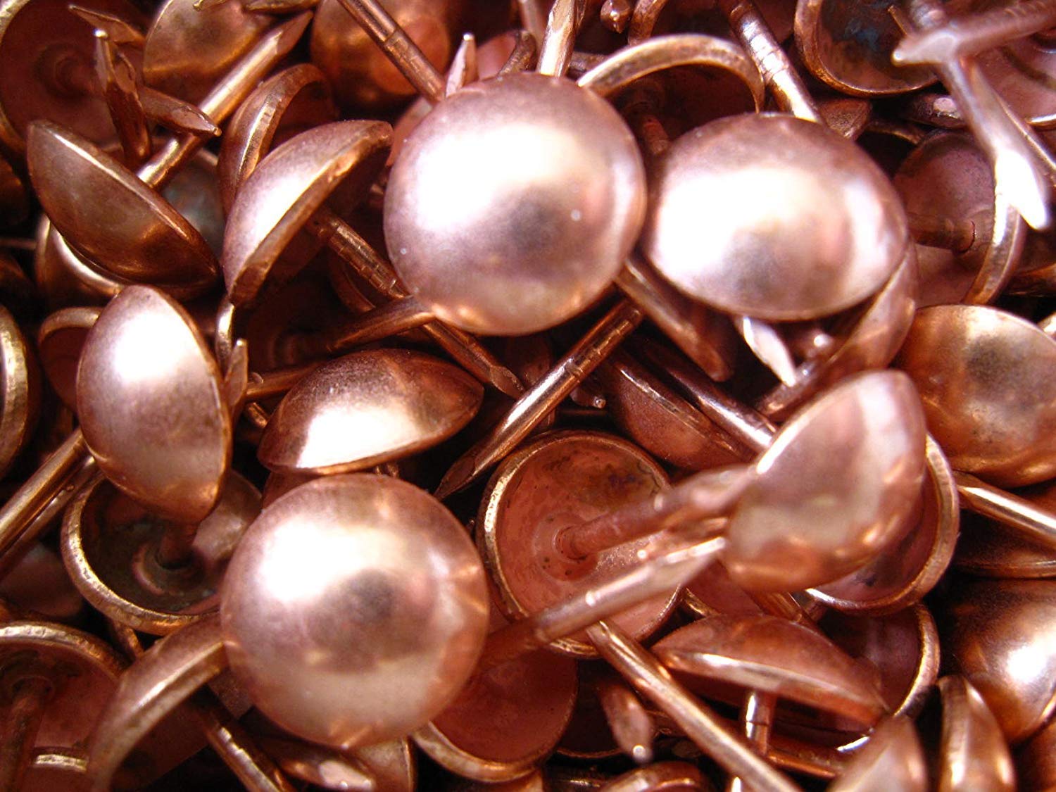 HEICO 1000 Copper plated upholstery nails - Furniture studs - 10mm diameter