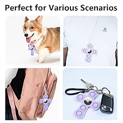 NOVAKE Compatible with AirTag Case Keychain Air Tag