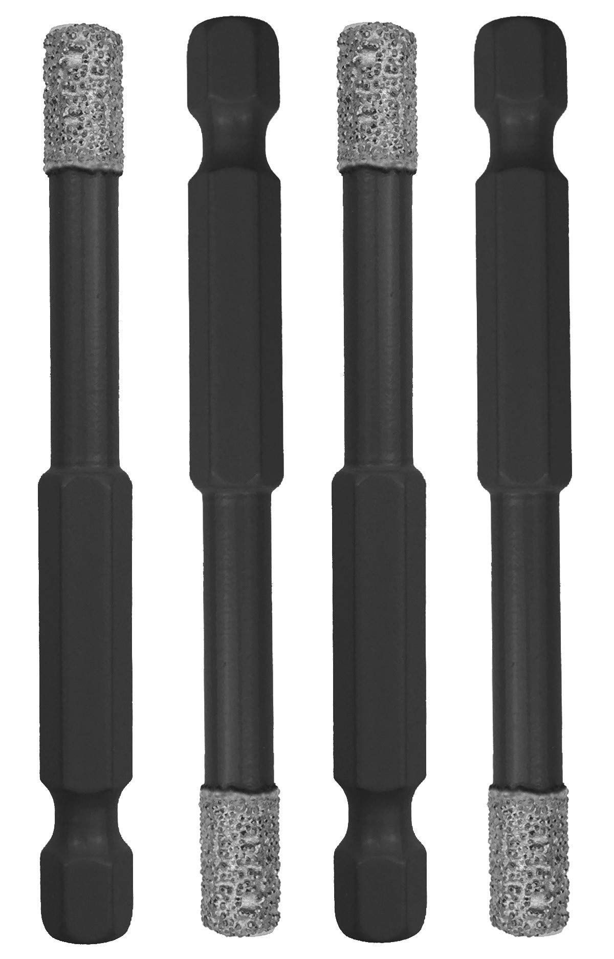 Leja Tools 830-1/4-6-10 Set of 4 Diamond Hollow Drill Bits for Dry Drilling with 1/4" Hex Connection (6-6-8-10 mm)