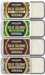 Viking Revolution 4 Pack Solid Cologne 0.5 oz Travel Bar Men Mix