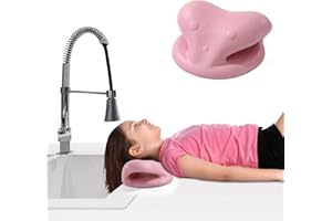 MABOZOO Hair Washing Station for Kids, Sink Hair Washing Neck Pillow for Kids' Wash Time, Ergonomic Kids Hair Washing Station Shampoo Station for Sink (Pink)