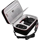 FBLFOBELI EVA Travel Storage Case for Canon EOS Rebel T7 / T8i / T5 / R50 / R100 DSLR Camera with 18-55mm Lens, Camera Protective Waterproof Carrying Bag (Case Only) (Black)