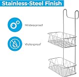 Blue Canyon No-Drill 2 Tier Shower Caddy Stainless Steel White view 8