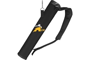 SUNYA Archery Arrow Quiver with Shoulder Carrying Belt. Back Arrow Bag Holder and Side Waist Hip Quiver - Two in One for Practice