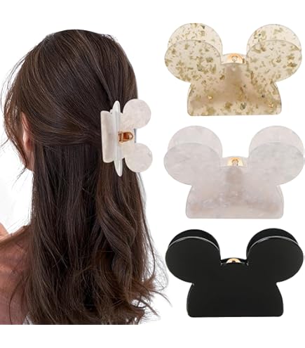 Amazon.com: BENOSPACE 3Pcs Mouse Head Hair Claw Clips for Thin