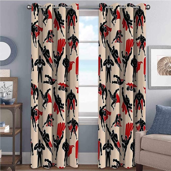 Toopeek - Cortina aislada de superhéroes con diseño de superhéroes con