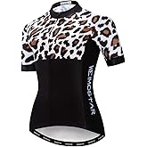 PSPORT Womens Cycling Jersey Short Sleeve Road Bike Shirts with Pockets Summer Biking Bicycle Tops for Women