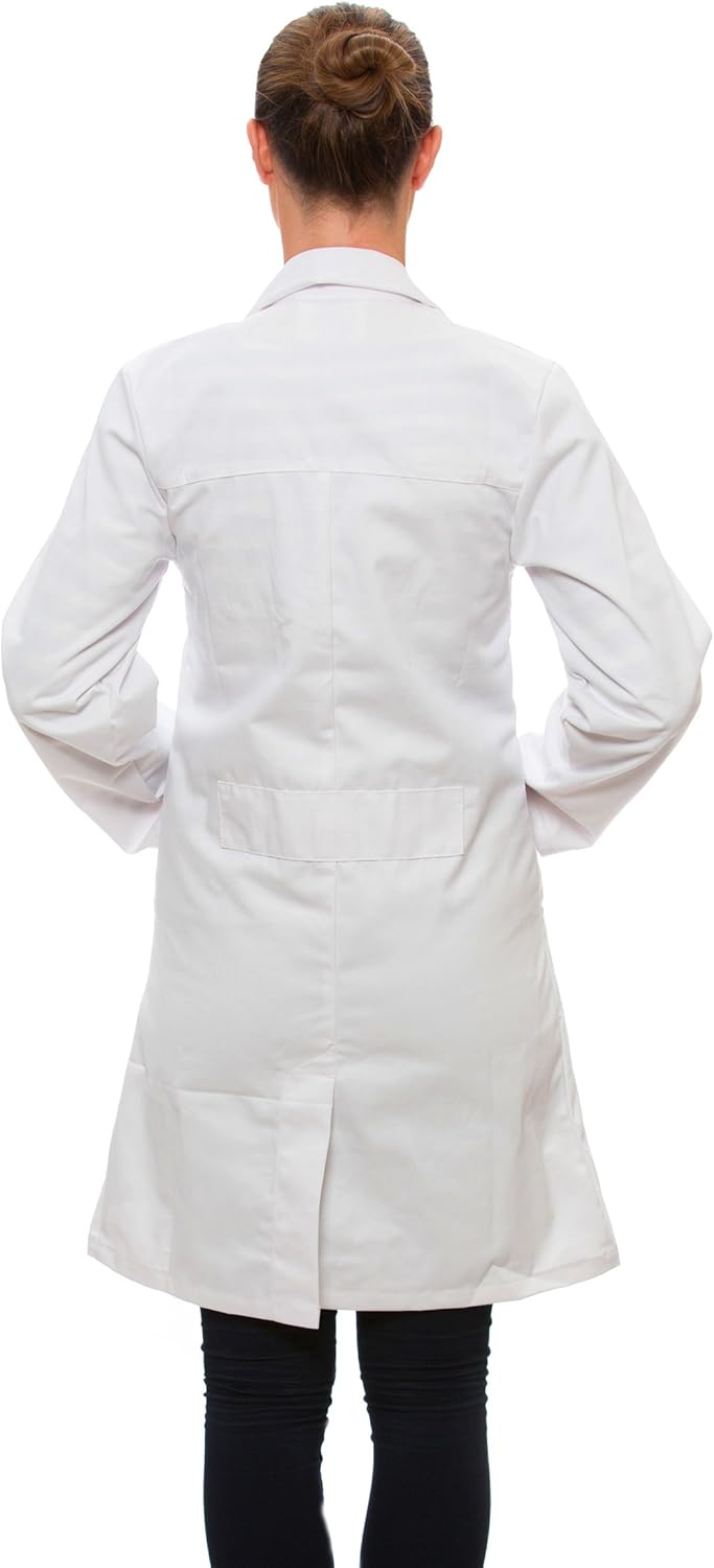 Lab Coats 100 Cotton Classic Fit James Womens Lab Coat 39 Inch Length Dr White Professional