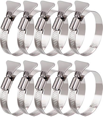 10 Pieces Hose Clamp 2 1/4 Inch, Stainless Steel Hose Clamps For 1-1/4 - View #3