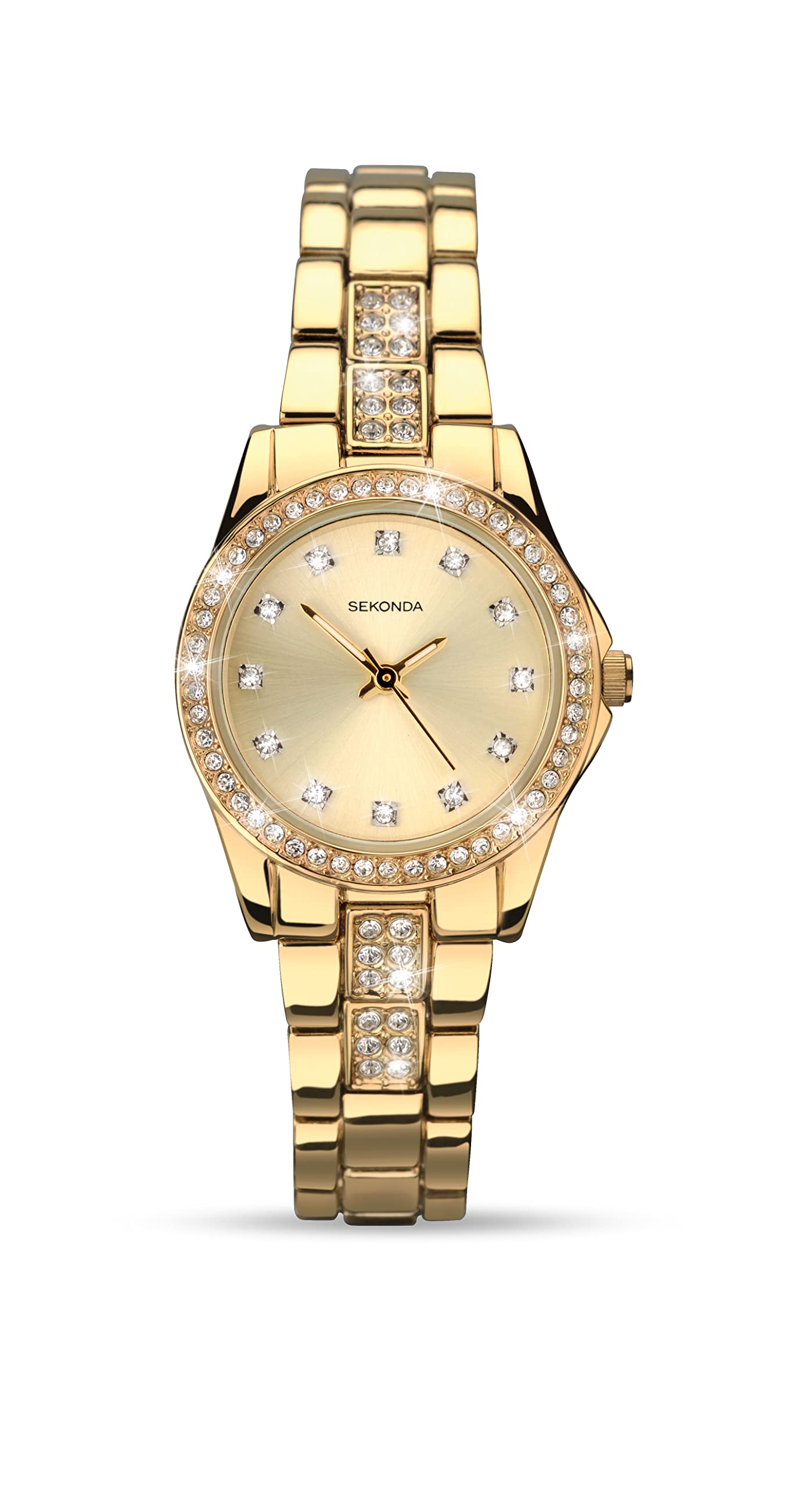 Sekonda Women's Quartz Watch with Gold Dial Analogue Display and Gold Alloy Bracelet 2020.27