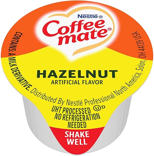NESTLE COFFEE MATE LIQUID COFFEE CREAMER SINGLES, HAZELNUT, 50 CT BOX