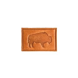 Bison Leather Patches with optional hook side