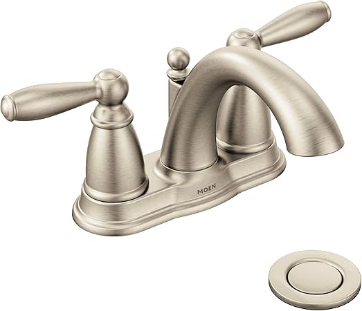 Moen 6610bn Brantford Brushed Nickel Two Handle High Arc Bathroom