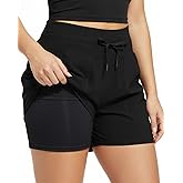 Wrakus Women's 5" Long Swim Board Shorts High Elastic Waisted Quick Dry Shorts