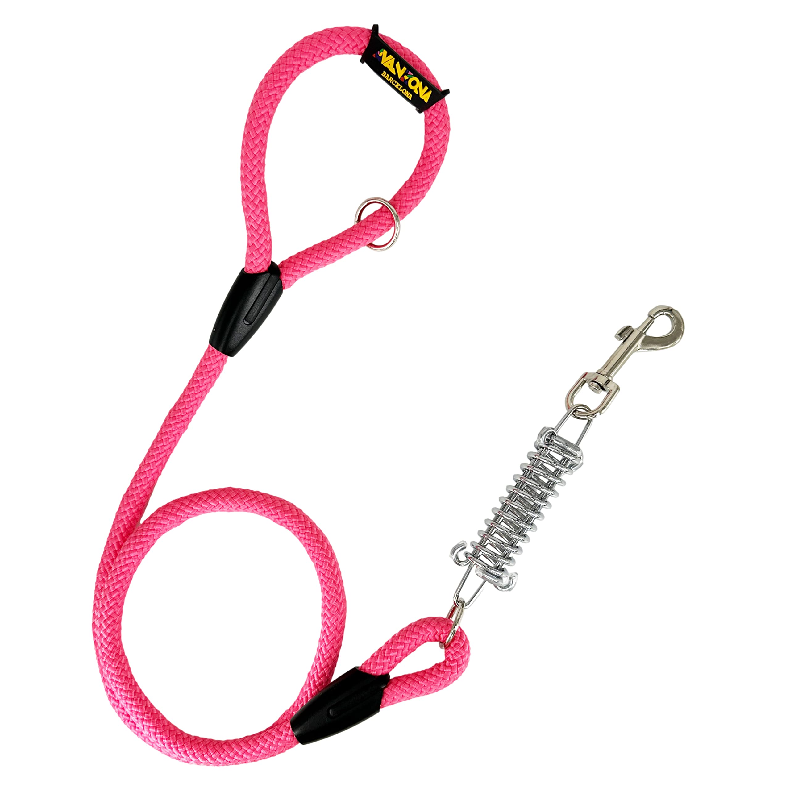 Dog Lead, Shock Absorber, Anti Pull, for Medium and Large Dogs, Made in Spain. 120cm. Pink