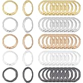 FINGERINSPIRE 60 Pcs 5 Colors Brass Hammered Circle Link 0.63 inch(16mm) Brass Hammered Linking Rings Pendant Tibetan Style Metal Circles Antique Circles Charms Links for Earring, Necklace Supplies