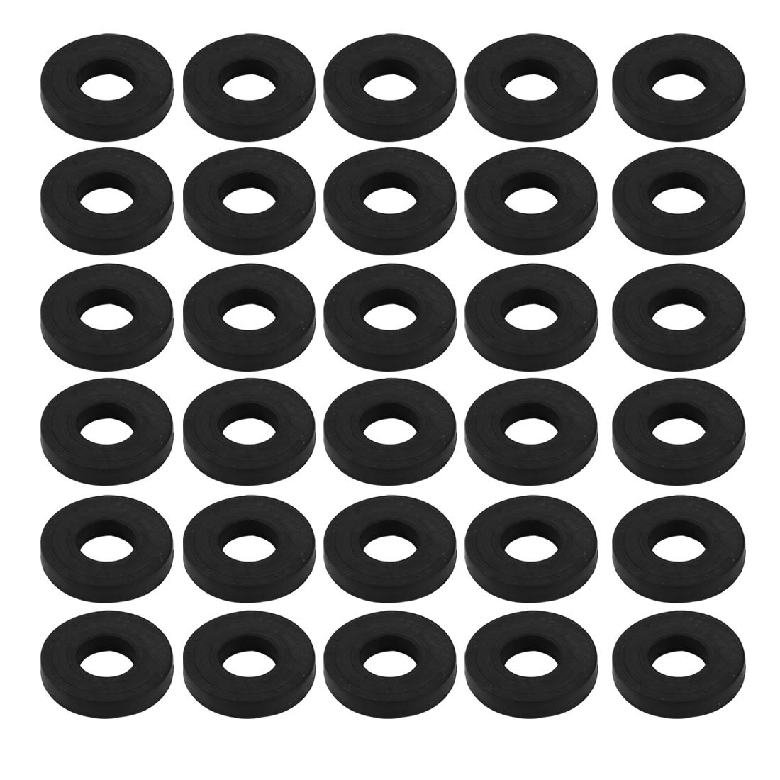 sourcingmap Nitrile Rubber Flat Washers 14mm OD 6mm ID 2.5mm Thickness for Faucet Pipe Water Hose, Pack of 30