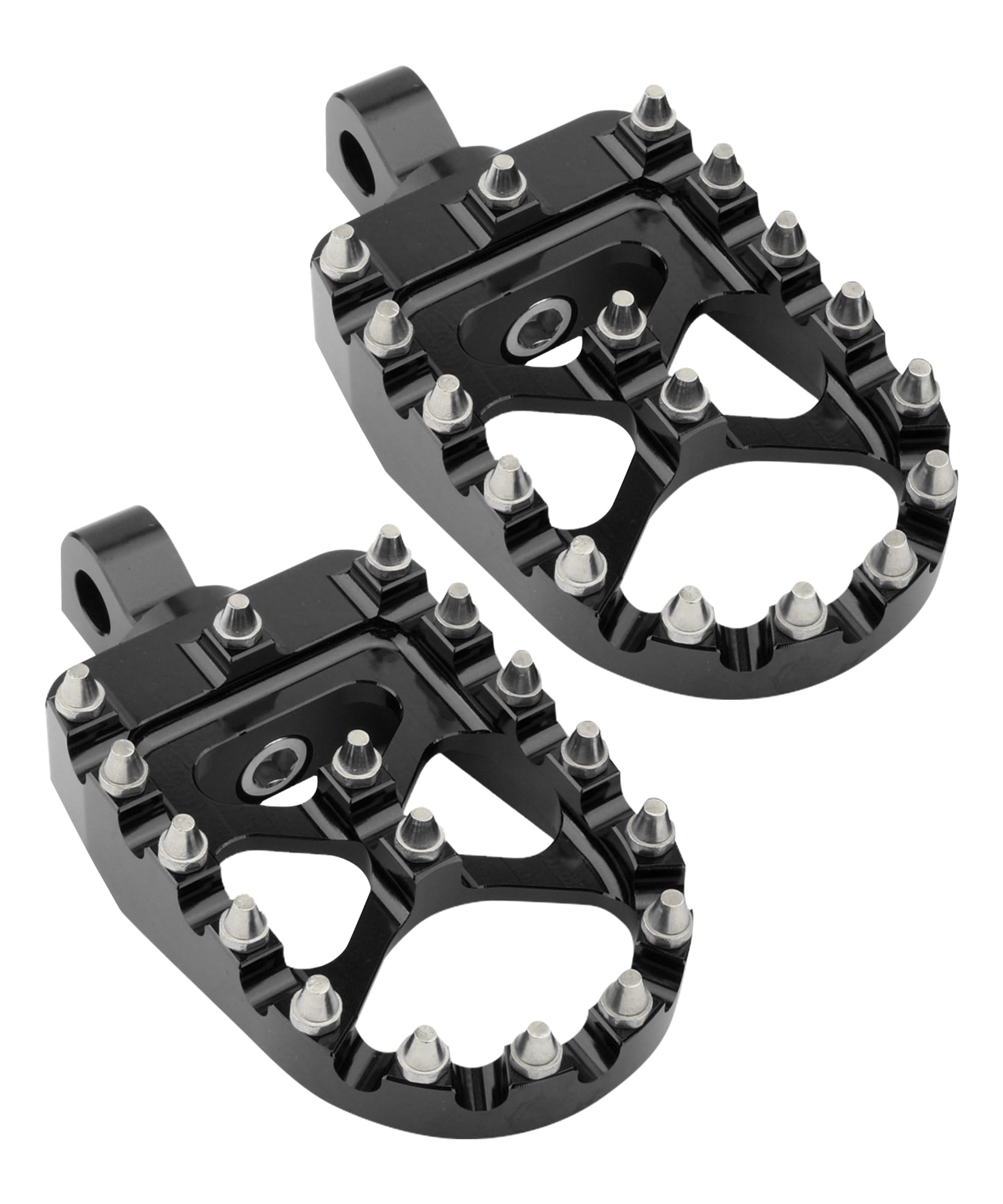 Photo 1 of UBOG CNC Motorcycle Pegs - 360 Rotating, Wide, Compatible with Dyna Fatboy Sportster Iron 883 (Black)