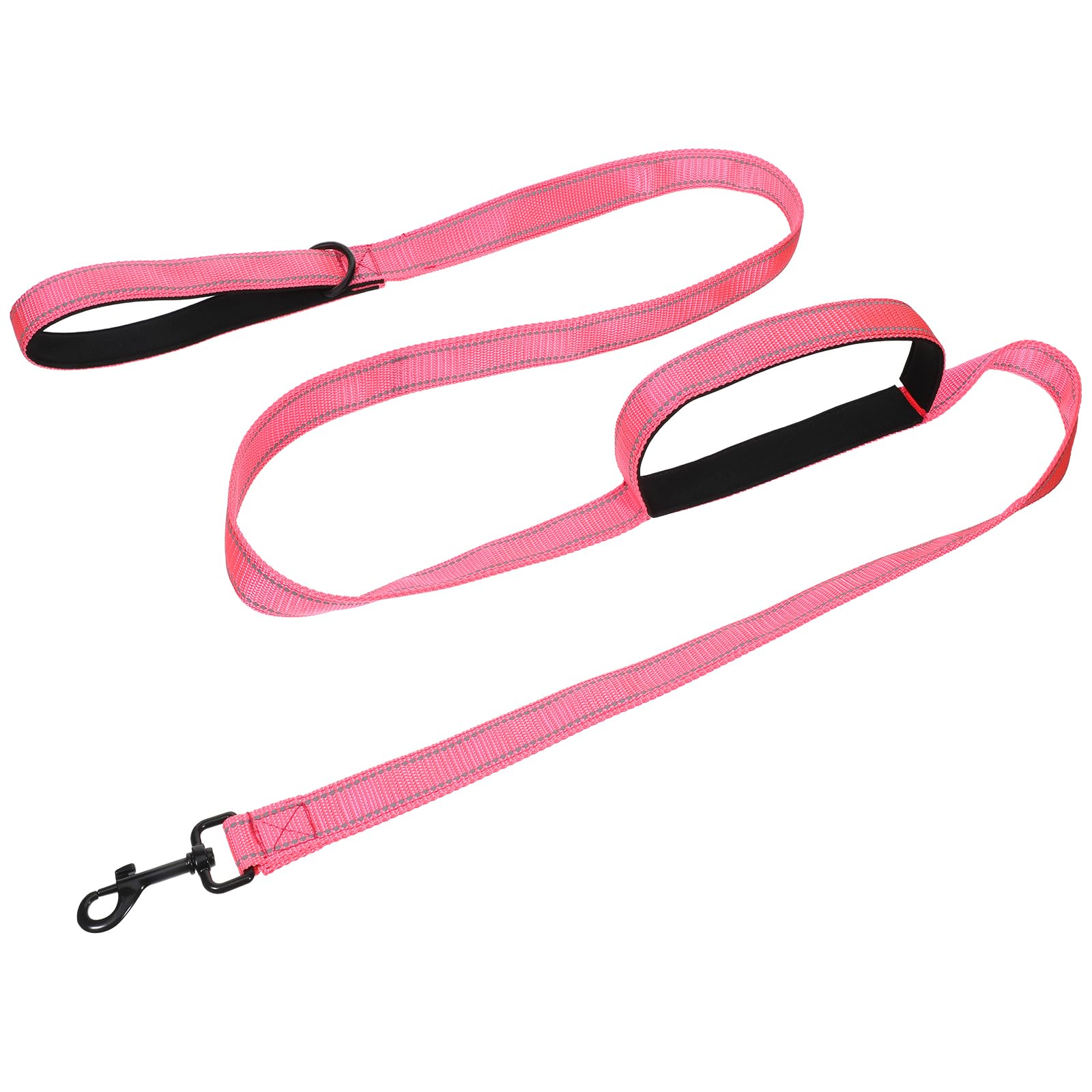 Photo 1 of Dog Leash with 2 Handles, Reflective Nylon Heavy Duty Dog Leash with Padding, Traffic Handle Extra Control, Suitable for Small, Medium and Large Dogs