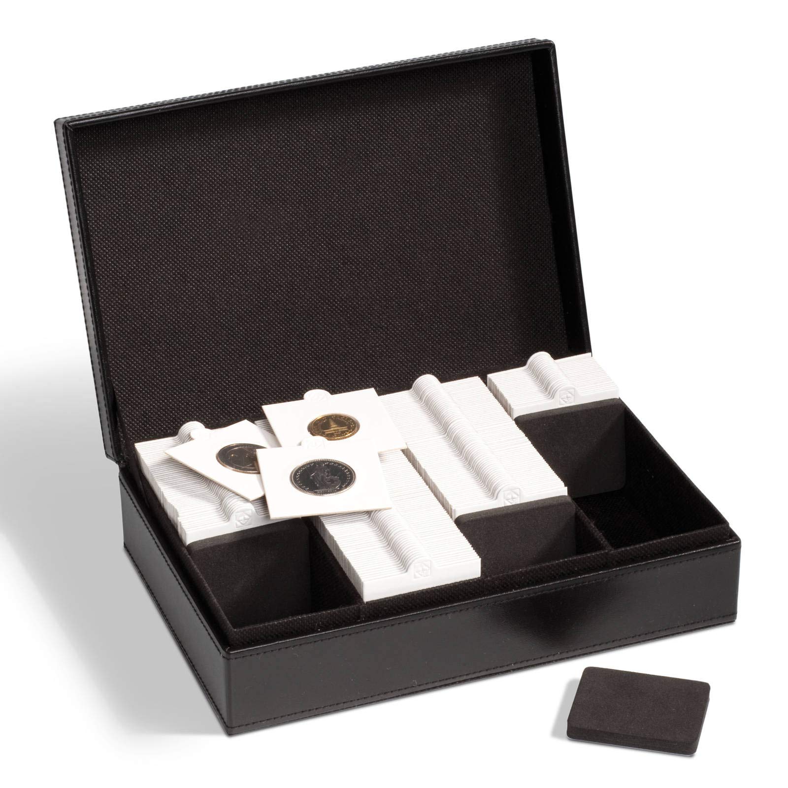 Lighthouse Coin Case for 100 QUADRUM coin capsules, black