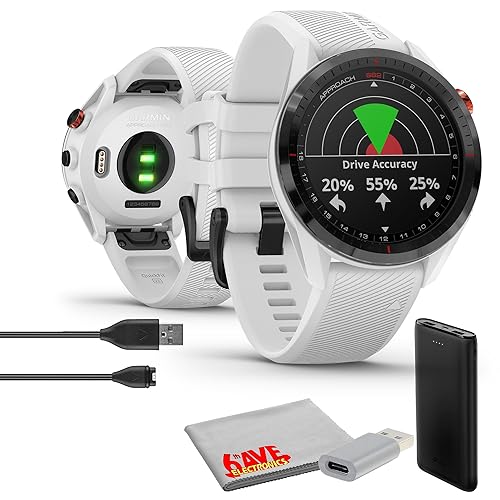 Garmin Approach S62, Premium GPS Golf Watch White, Built-in