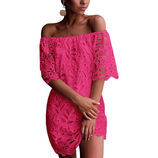 Lauren by Ralph Lauren Women's Geometric Square Lace Dress (8, Caliente Pink)  at Amazon Women's Clothing store