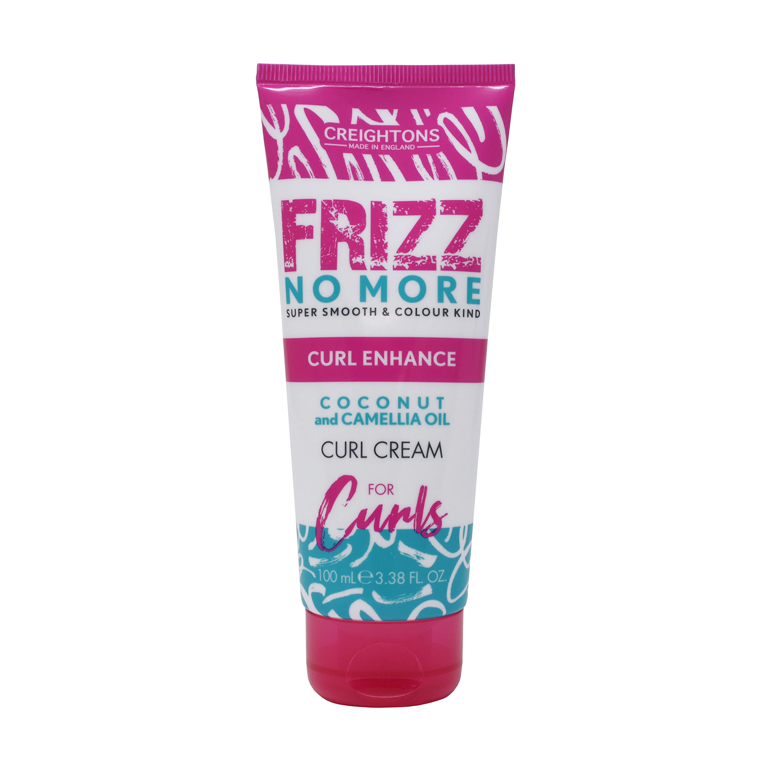 Creightons Frizz No More Curl Enhance Curl Cream 100ml – Reduces Frizz, Defines Curls & Adds Glossy Shine with Coconut & Camellia Oil | Humidity Defence, Colour-Kind, All Hair Types