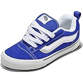 Vans Big Kids' Knu Skool Shoe | '90s Retro Puffy Low-Top Fashion Sneakers for Boys & Girls, Blue, 5.5