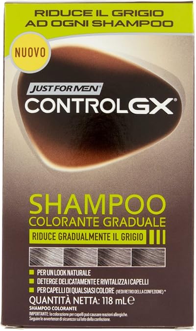 Just For Men Control GX Grey Reducing Shampoo 4 Ounce Gradually Natural Look