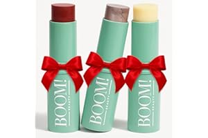 BOOM! BY CINDY JOSEPH Boomstick Trio ® Color 3 Pack Cream Blush Makeup, Color Blush Stick, Highlighter Stick & Moisturizer for Cheeks, Eyes & Lips, Blendable Vegan Boom Sticks by Cindy Joseph for Older Women, BOOM Beauty