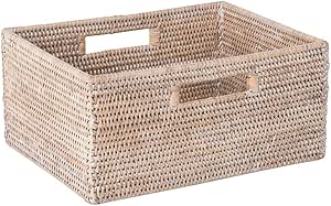 Amazon.com: KOUBOO La Jolla Rattan Shelf Handles, Medium, White-Wash