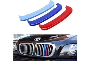 Lanyun M Color kidney Grille Insert Trims cover for E46 grill accessories 3 series 02-05 E46 3 series Sedan 00-03 E46 Coupe 02-06 M3 (02-05 E46 3 series Sedan 00-03 E46 Coupe 02-06 M3)