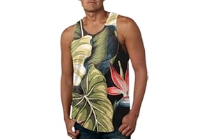 NaRHbrg Palm Tree Tanks Tops for Mens Cool Printed Graphic Sleeveless Tank Top Muscle Shirt for Workout Gym Jogging