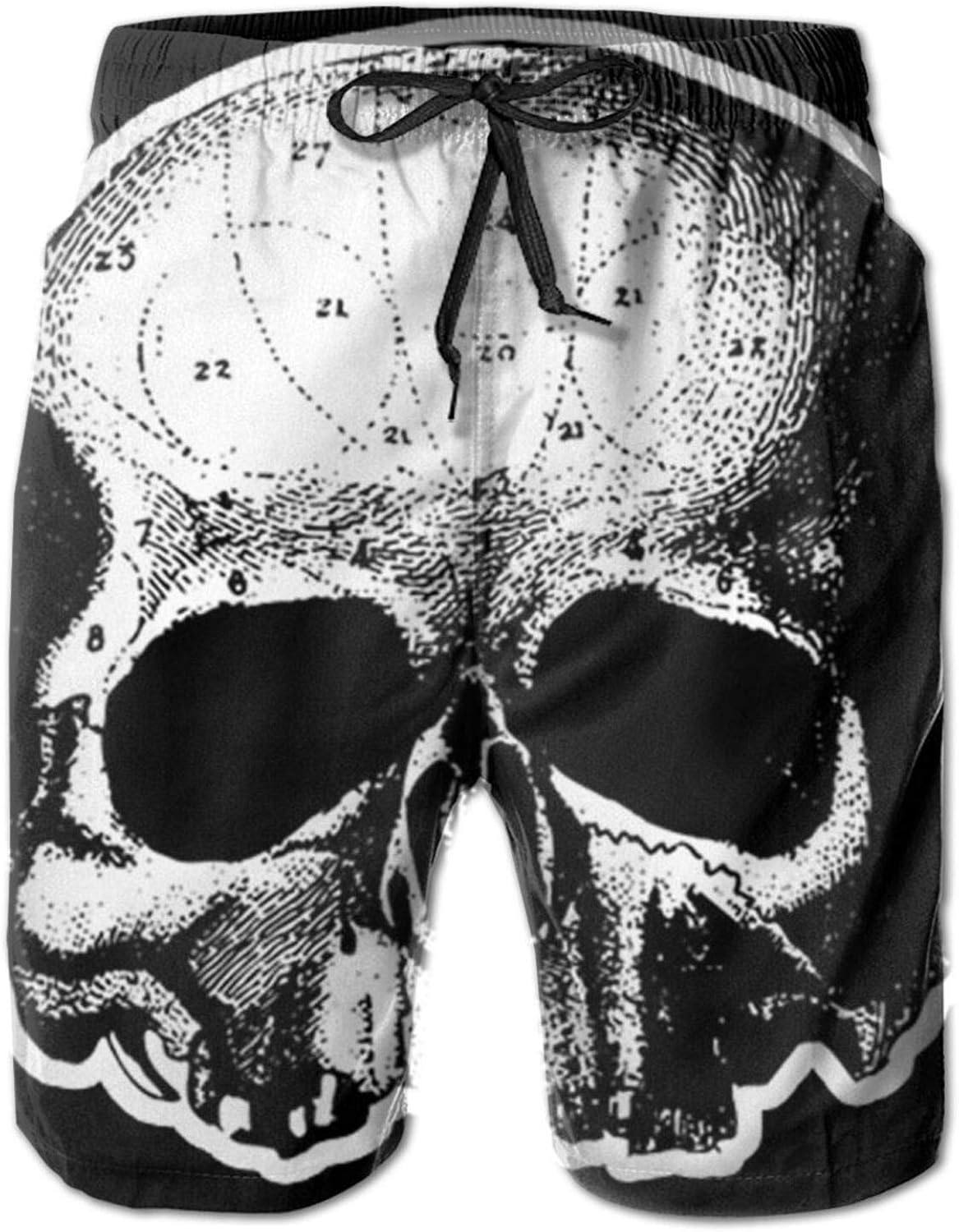 Men's Swim Trunks, Skull Black Label Society QuickDry Swim Trunk, Mens